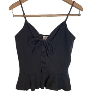 NWT 🏷 FREE PEOPLE Tie Front Peplum Tank
